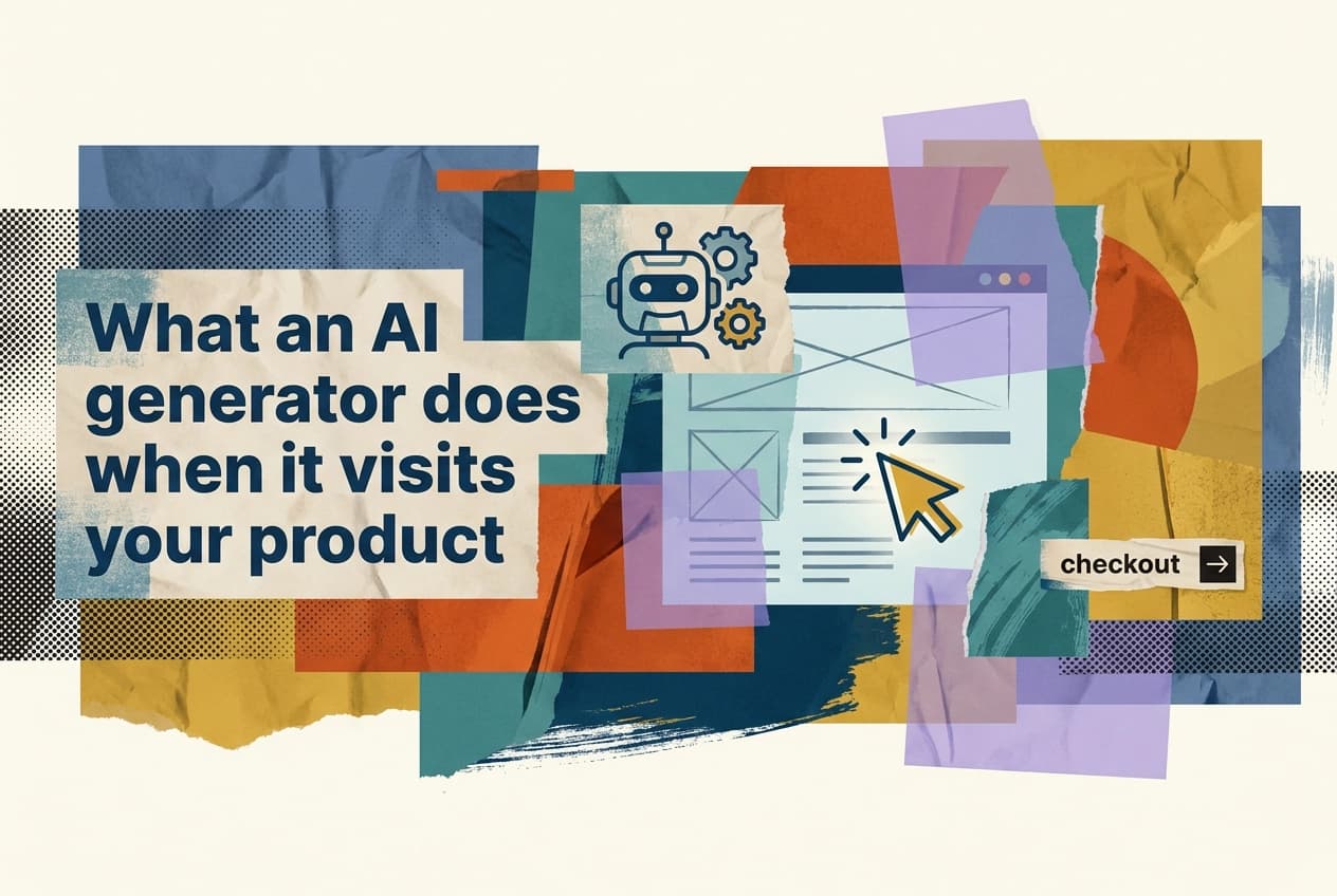 Professional header image for industry analysis: What an AI generator does when it visits your product