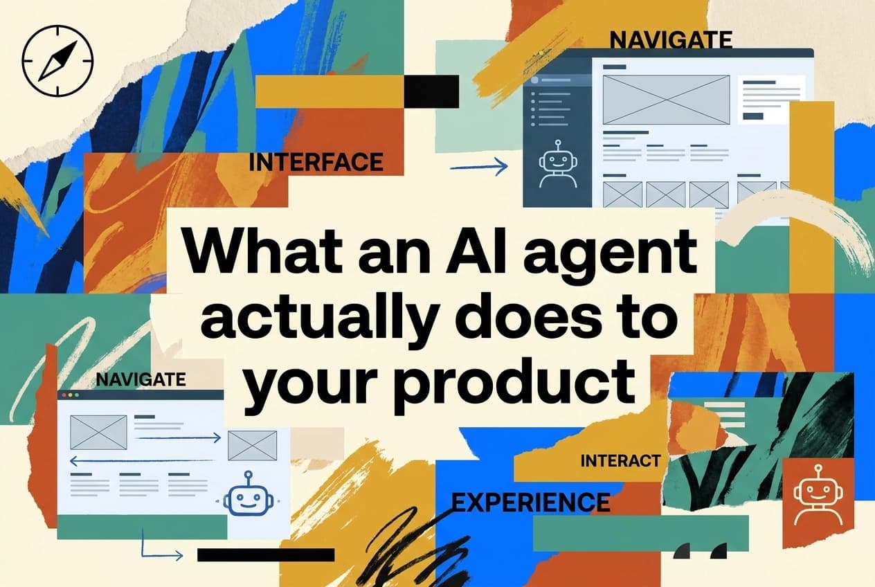 Professional header image for industry analysis: What an AI agent actually does to your product